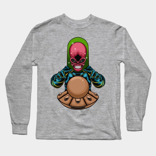 fortune teller alien Long Sleeve T-Shirt by Mako Design 